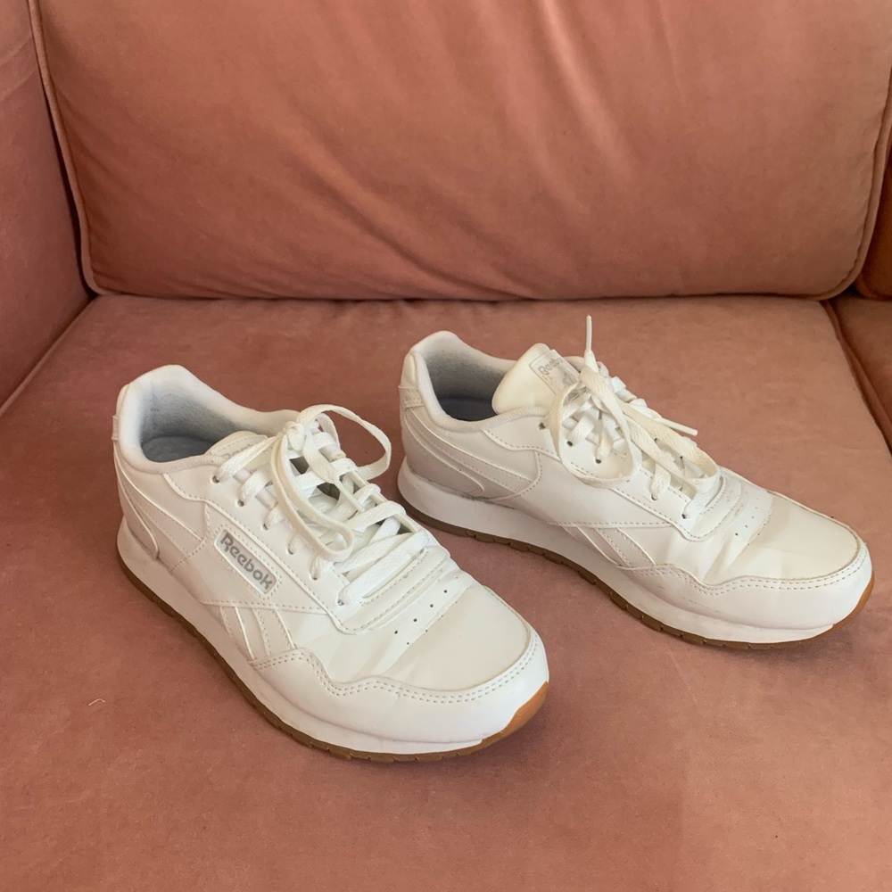 White leather Reebok sneakers
